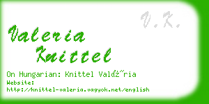 valeria knittel business card